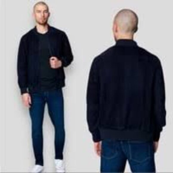 NWT: Blank NYC Suede Leather Bomber Jacket Size XL - Picture 4 of 5